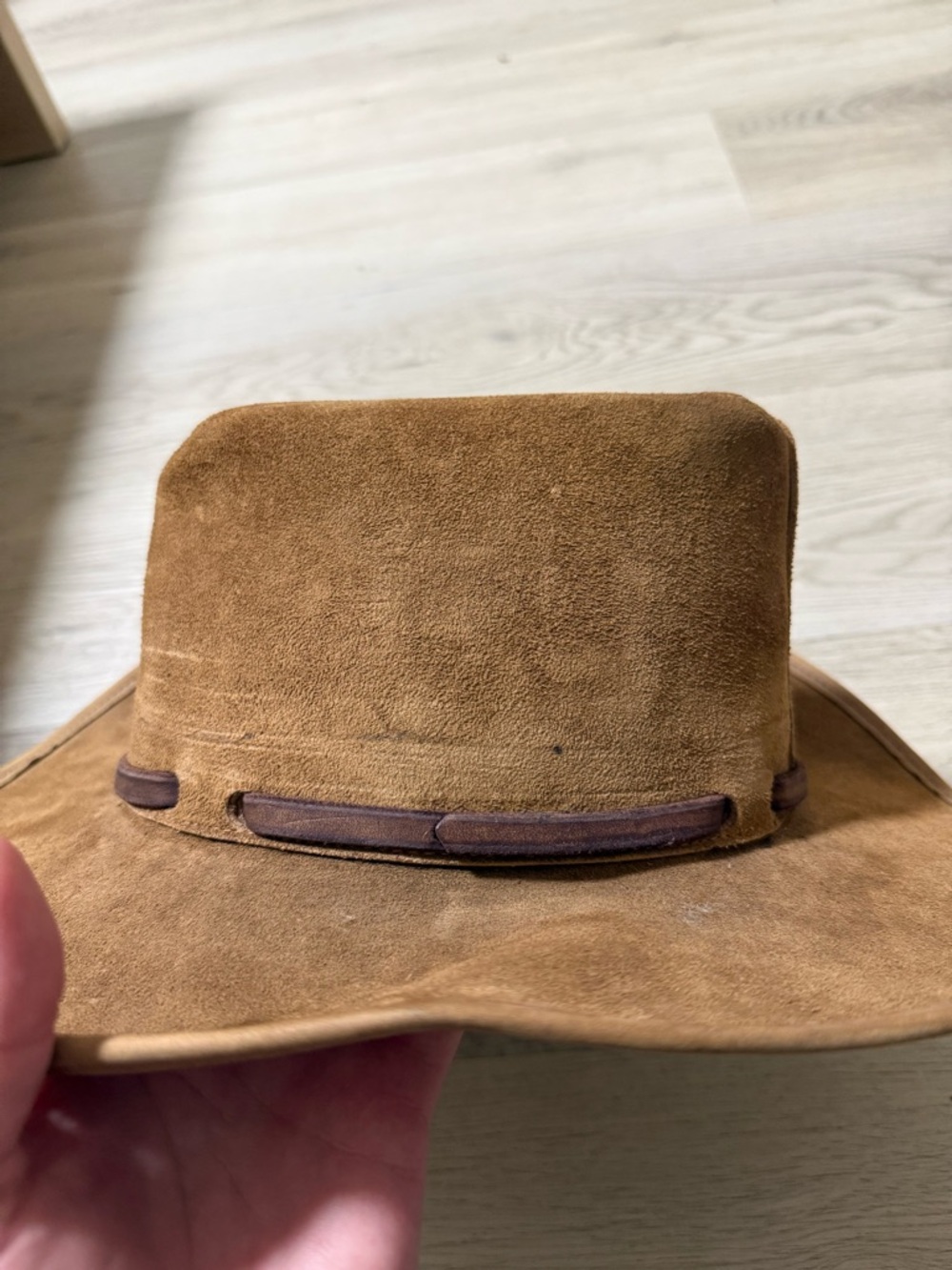 Winfield Cover Co San Francisco Brown Suede/Leather Cowboy Hat #36 M - Picture 7 of 8